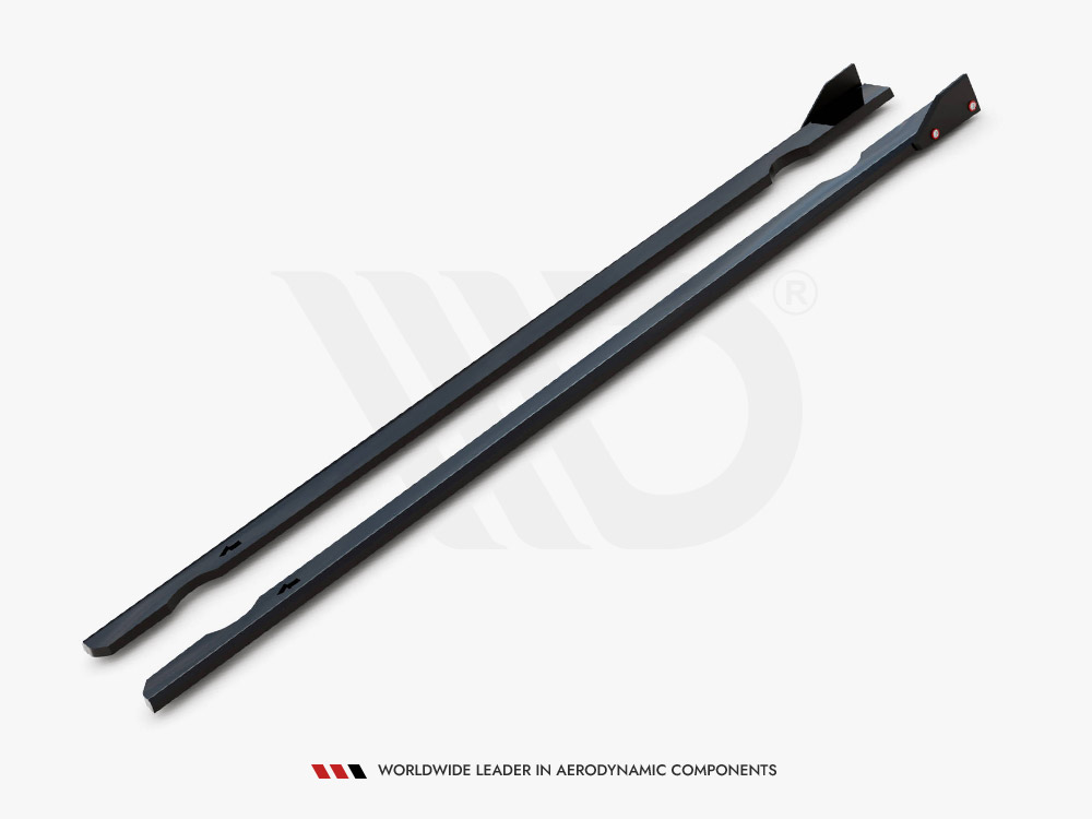 Side Skirts Diffusers V.3 + Flaps Volkswagen Golf R / R-Line Mk7 - 6 