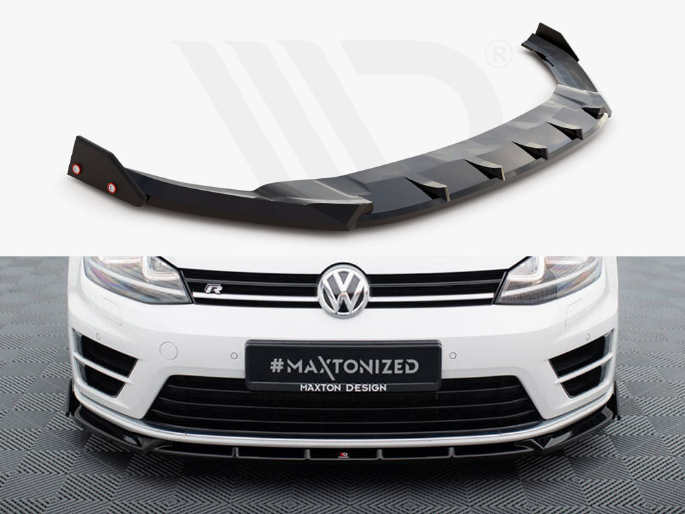 Front Splitter V.5 + Flaps Volkswagen Golf R / R-Line Mk7 - 1 