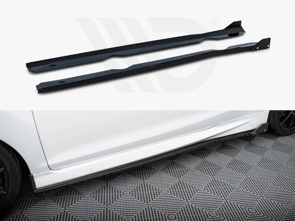 Side Skirts Diffusers V.4 + Flaps Ford Fiesta ST / ST-Line Mk7 - 1 