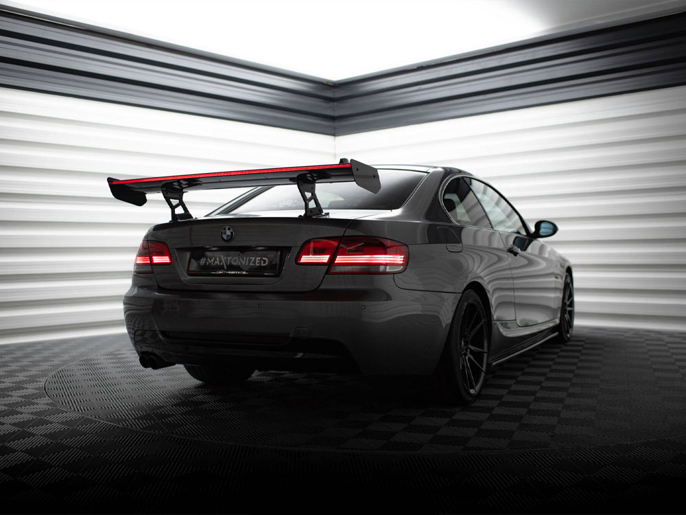 Carbon Spoiler With Internal Brackets Uprights + LED BMW 3 / M3 Coupe E92 - 2 