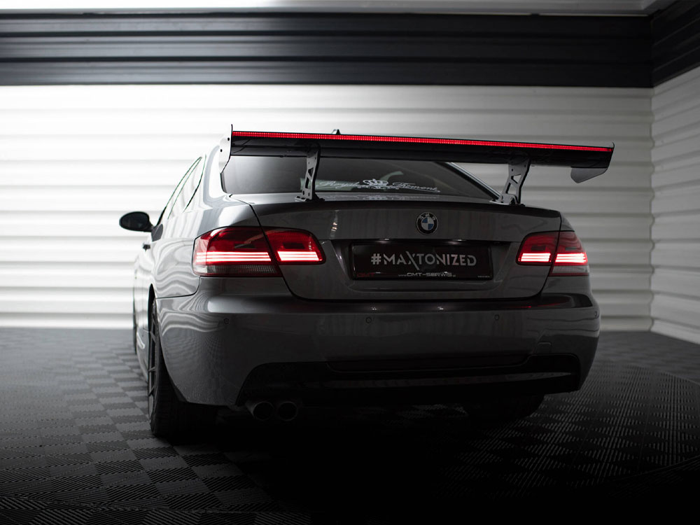 Carbon Spoiler With Internal Brackets Uprights + LED BMW 3 / M3 Coupe E92 - 3 