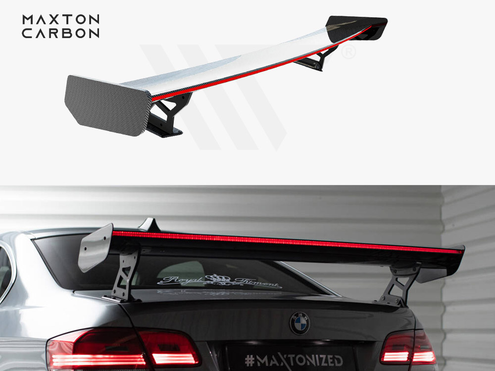 Carbon Spoiler With External Brackets Uprights + LED BMW 3 / M3 Coupe E92 - 1 