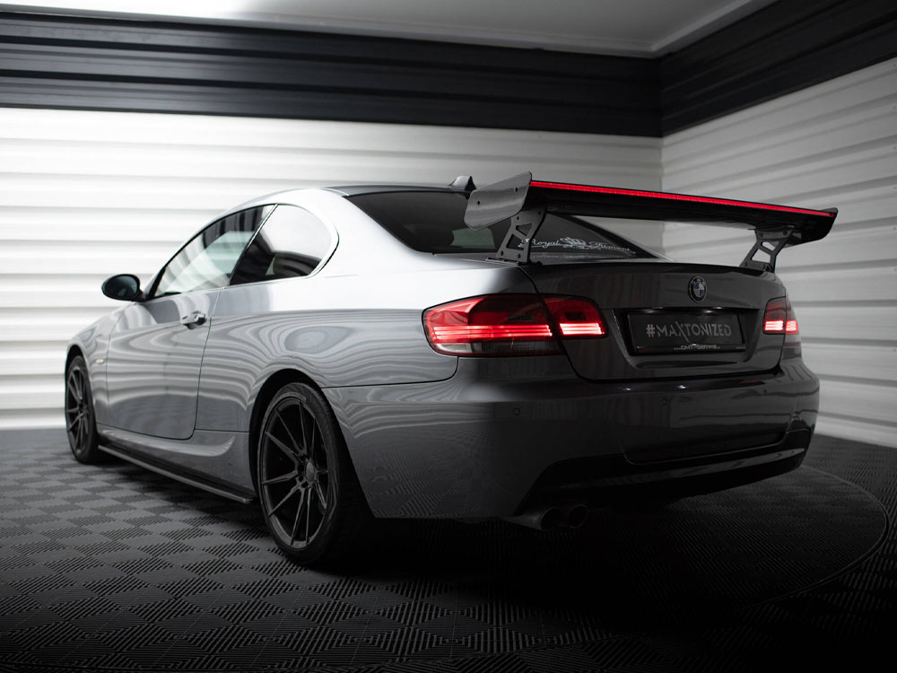 Carbon Spoiler With External Brackets Uprights + LED BMW 3 / M3 Coupe E92 - 3 