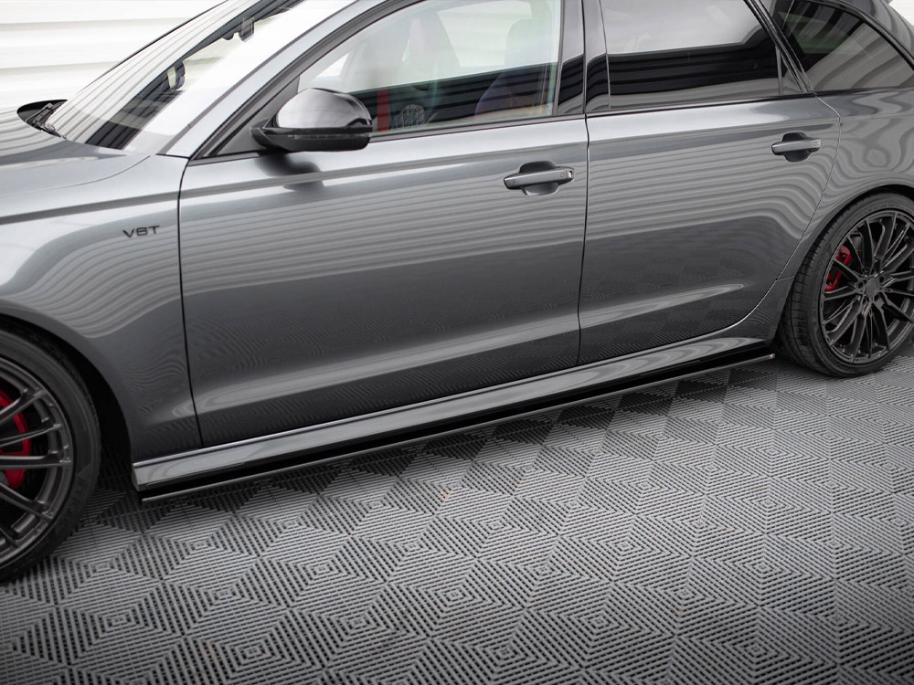 Side Skirts Diffusers Audi A6 / A6 C7 S-Line / S6 C7 Facelift - Carbon Look - 3 