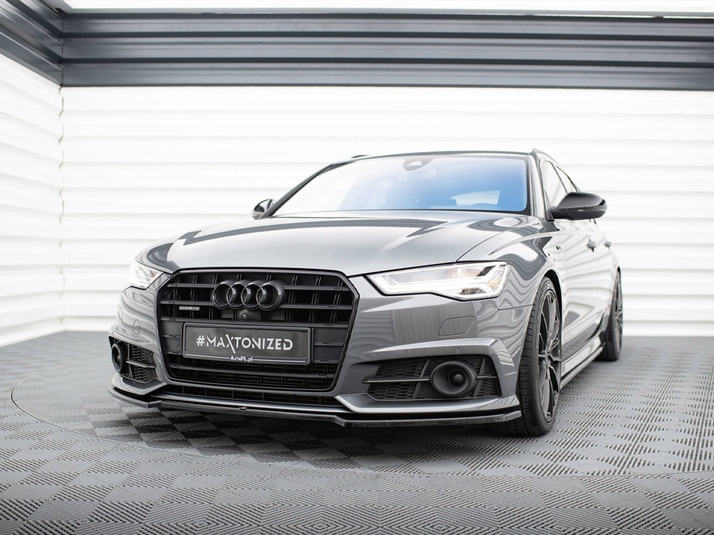 Front Splitter V.2 Audi A6 / A6 C7 S-Line / S6 C7 Facelift - Textured - 2 