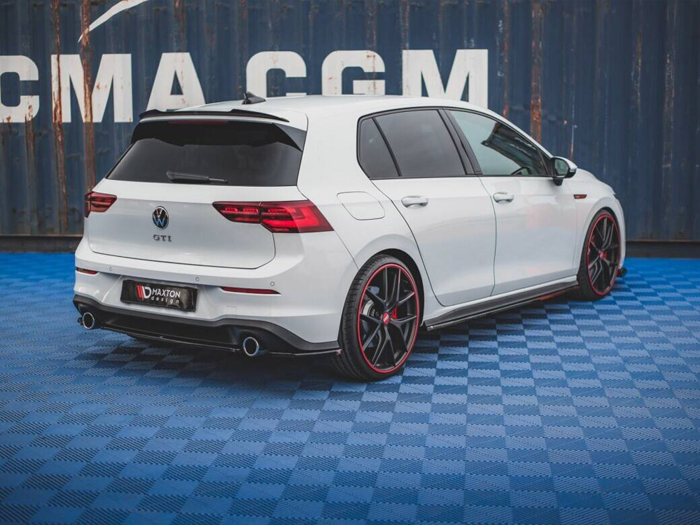 Rear Side Splitters V.1 Volkswagen Golf GTI / GTE / GTD Mk8 - Carbon Look - 2 