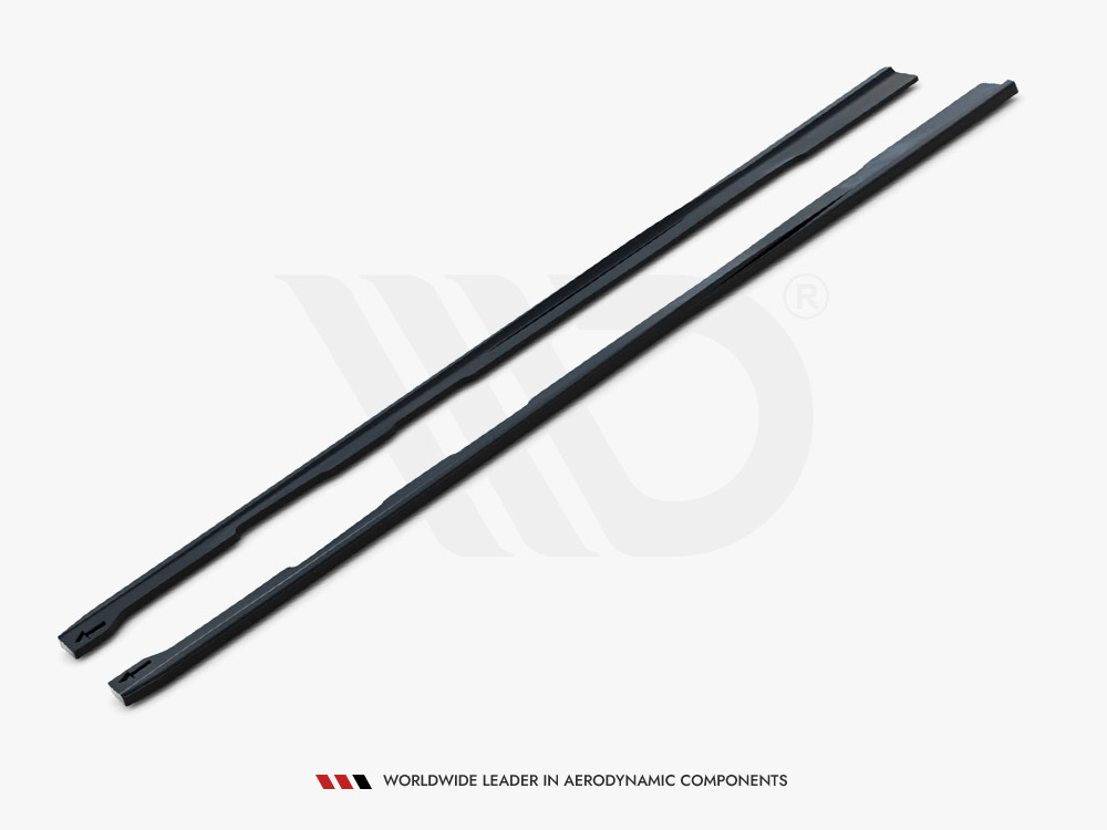 Side Skirts Diffusers V.2 Audi RS6 C7 - Textured - 5 