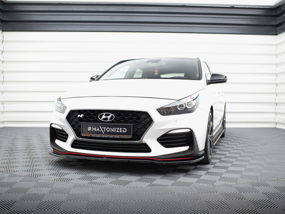 Front Splitter V.2 Hyundai I30 N Mk3 Hatchback / Fastback - Carbon Look - 2 