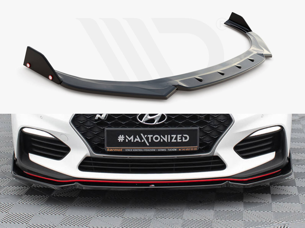 Front Splitter V.6 + Flaps Hyundai I30 N Mk3 Hatchback / Fastback - 1 