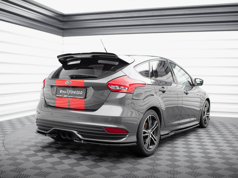 Rear Side Splitters V.2 Ford Focus ST Mk3 FL - Carbon Look - 2 