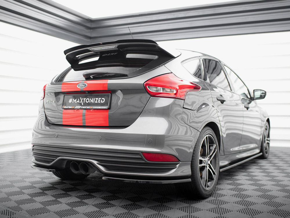 Rear Side Splitters V.1 Ford Focus ST Mk3 FL - Carbon Look - 2 