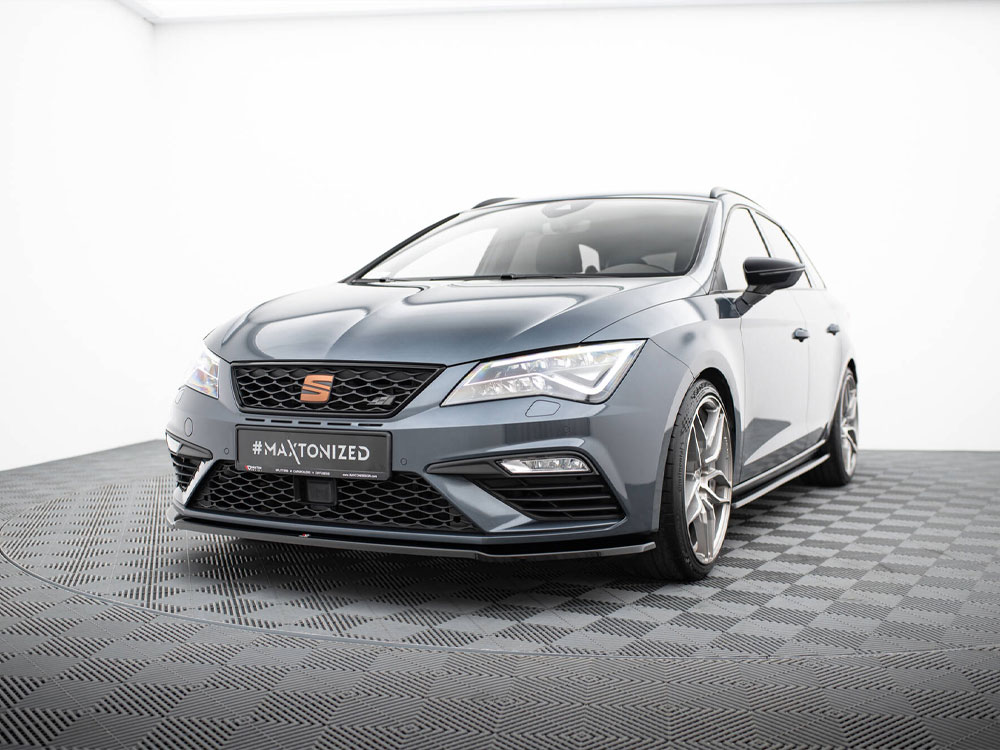 Front Splitter V.2 Seat Leon Cupra / FR Mk3 FL - Carbon Look - 2 