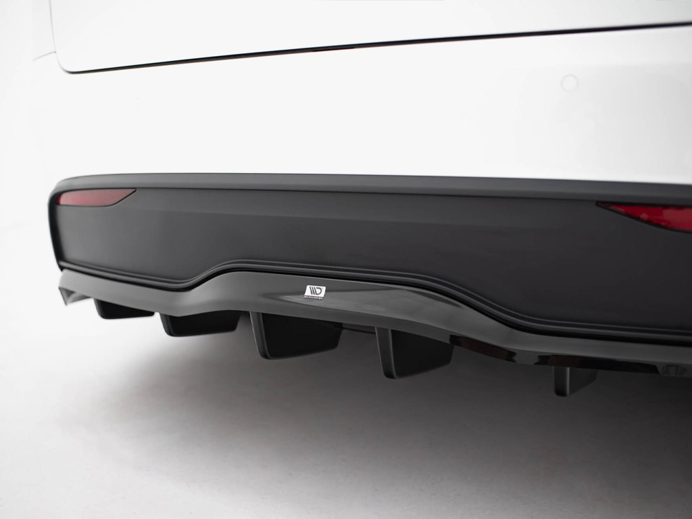 Rear Splitter (Vertical Bars) V.2 Tesla Model X Mk1 Facelift - 5 