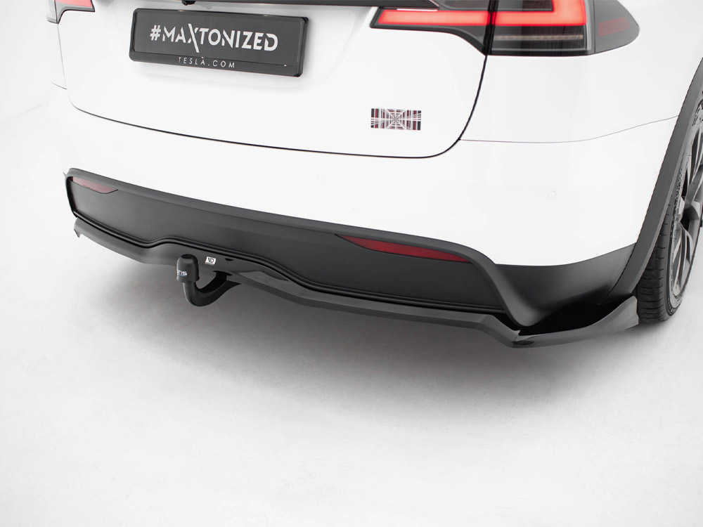 Rear Splitter (Vertical Bars) V.2 Tesla Model X Mk1 Facelift - 7 