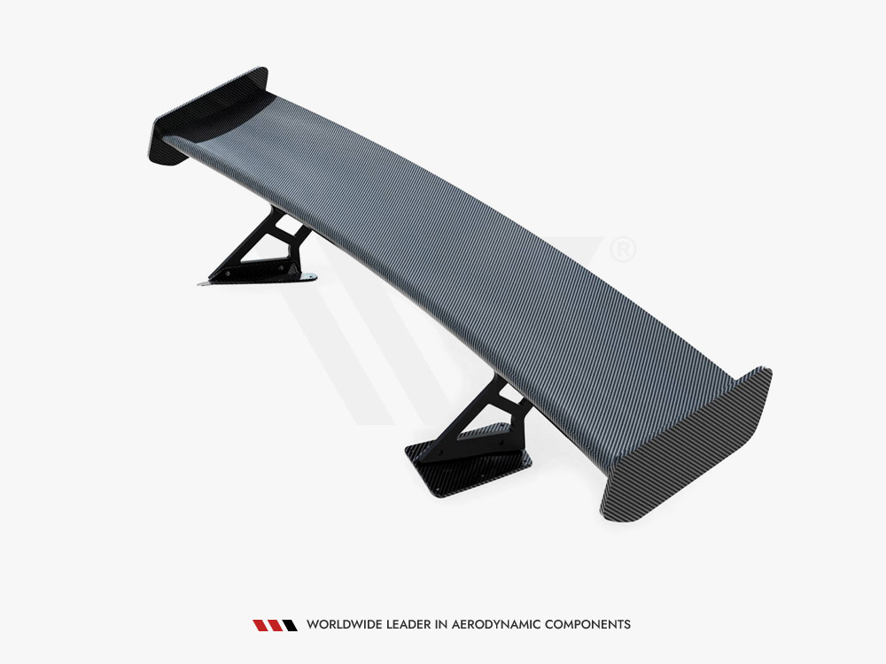 Carbon Spoiler With Internal Brackets Uprights + LED Chevrolet Corvette Stingray / Grand Sport C7 - 9 