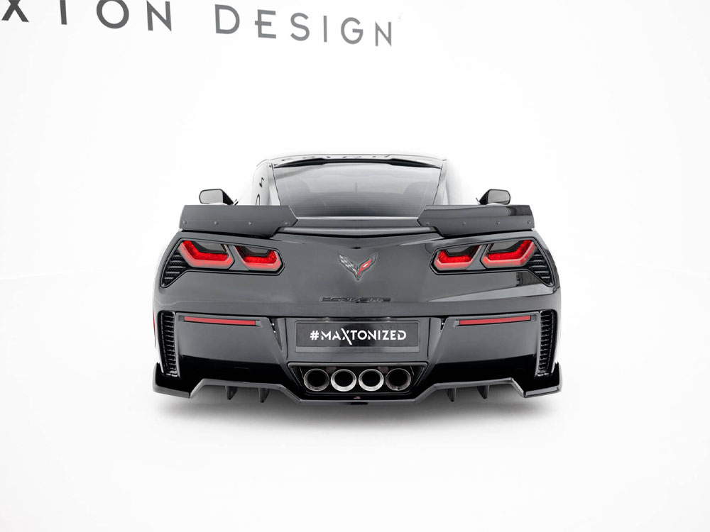 Rear Splitter (Vertical Bars) + Rear Side Splitters Chevrolet Corvette Z06 C7 - 3 