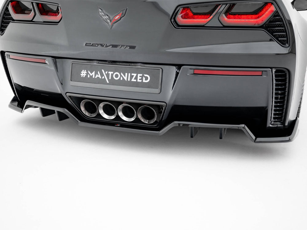 Rear Splitter (Vertical Bars) + Rear Side Splitters Chevrolet Corvette Z06 C7 - 4 