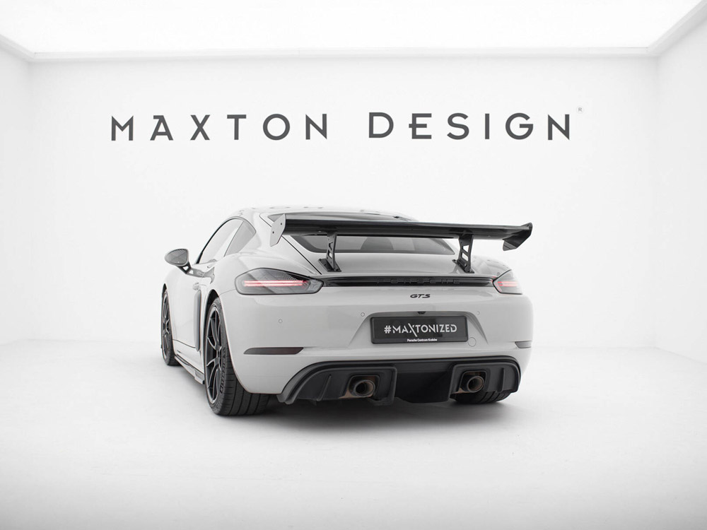 Carbon Spoiler With Internal Brackets Uprights V.1 Porsche 718 Cayman GTS 982c - 2 