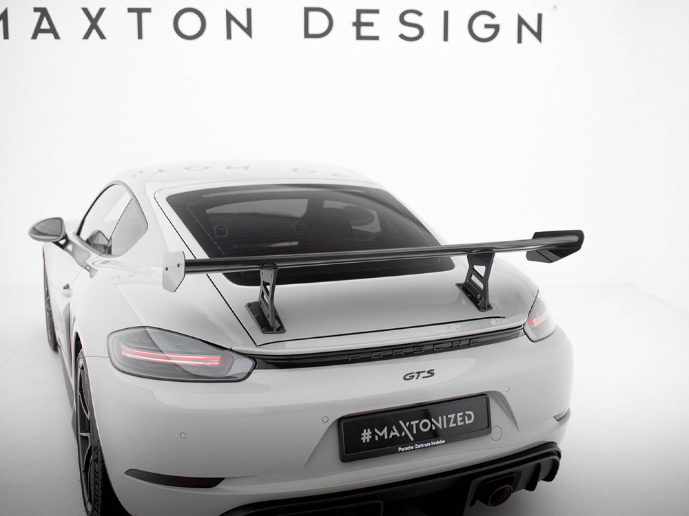 Carbon Spoiler With Internal Brackets Uprights V.1 Porsche 718 Cayman GTS 982c - 4 