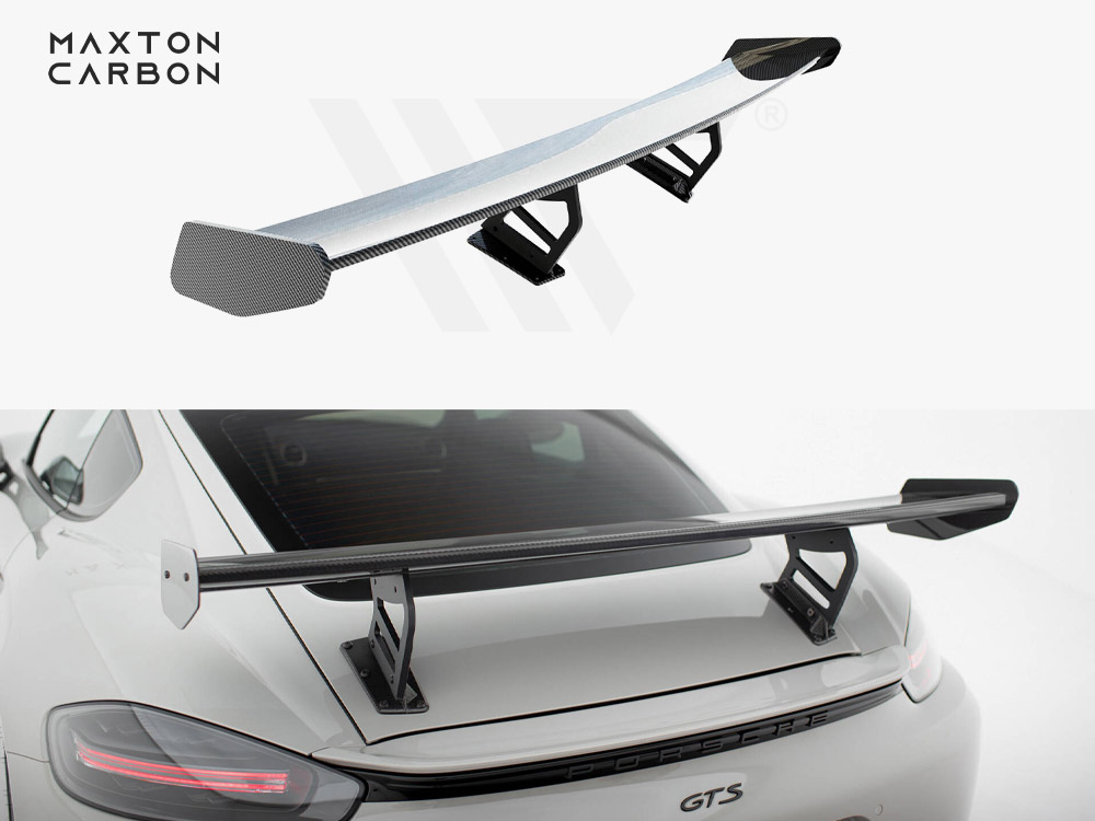 Carbon Spoiler With Internal Brackets Uprights V.2 Porsche 718 Cayman GTS 982c - 1 