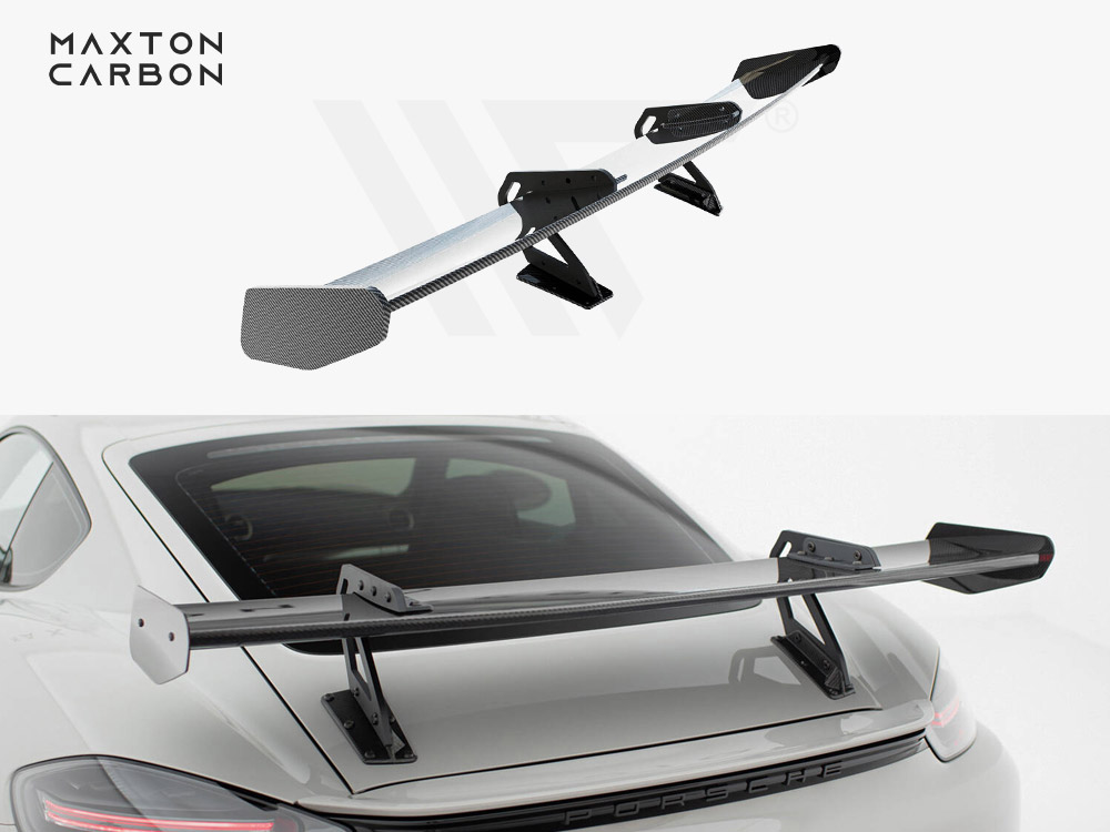 Carbon Spoiler With Upper Swan Mounting V.1 Porsche 718 Cayman GTS 982c - 1 