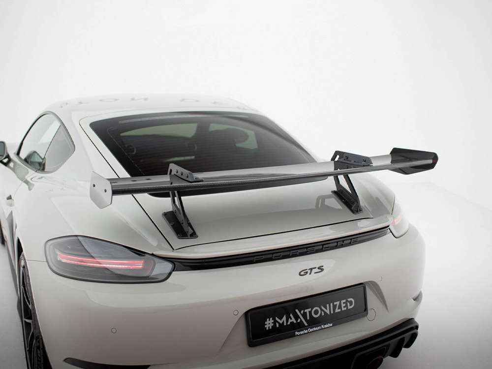 Carbon Spoiler With Upper Swan Mounting V.1 Porsche 718 Cayman GTS 982c - 4 