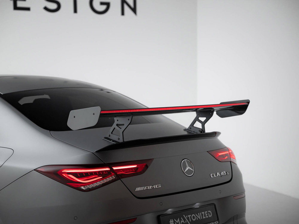 Carbon Spoiler With Internal Brackets Uprights + LED Mercedes-Benz CLA Coupe C118 - 4 