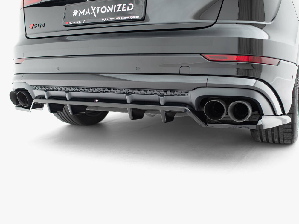 Rear Splitter (Vertical Bars) V.2 Audi SQ8 / Q8 S-Line Mk1 Facelift - 4 