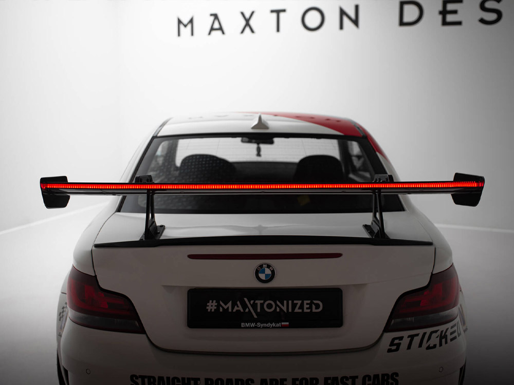 Carbon Spoiler With Upper Swan Mounting + LED BMW 1 M E82 - 5 