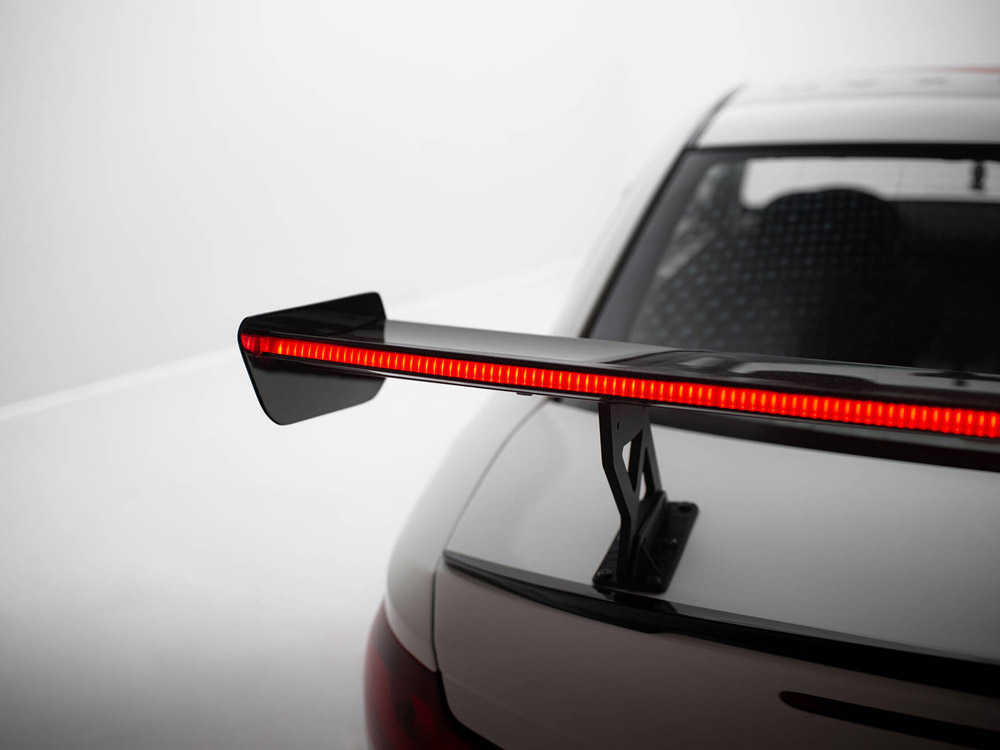 Carbon Spoiler With Internal Brackets Uprights V.1 + LED BMW 1 M E82 - 5 