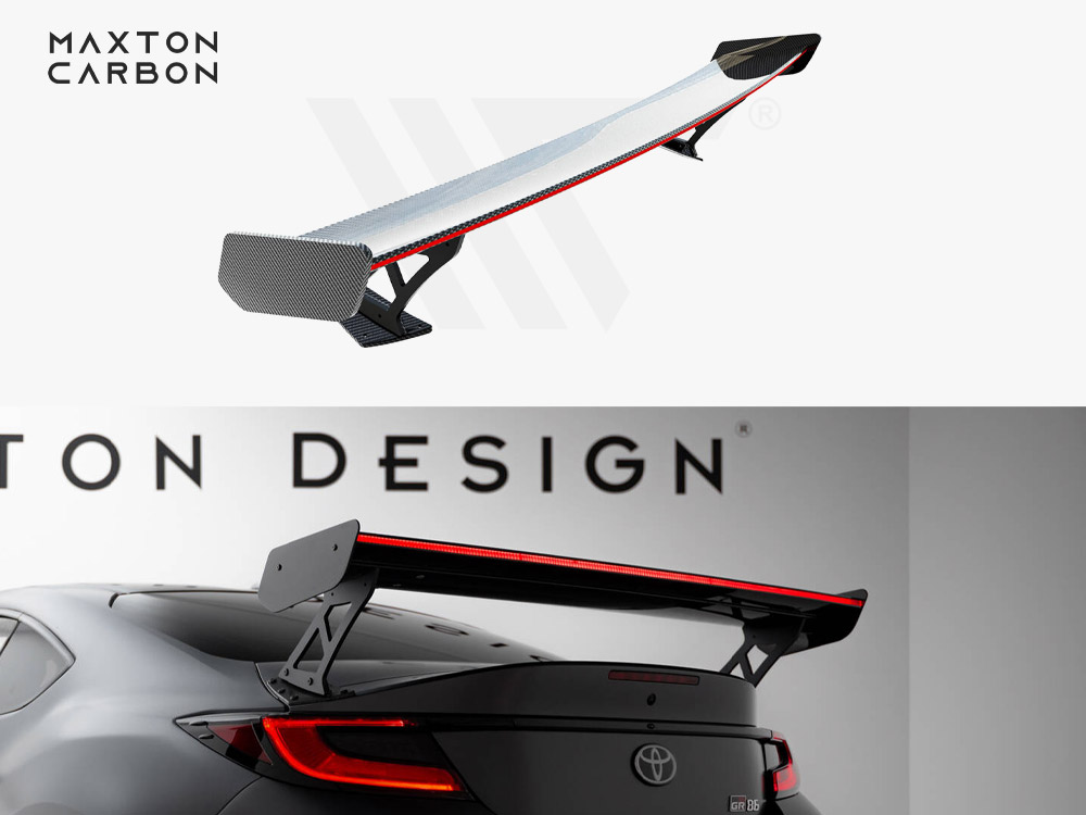 Carbon Spoiler With External Brackets Uprights + LED Toyota GR86 - 1 