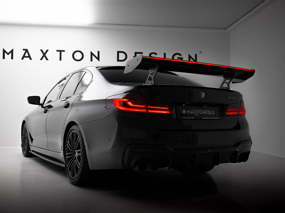 Carbon Spoiler With Internal Brackets Uprights + LED BMW 5 / M5 Sedan G30 / F90 - 2 