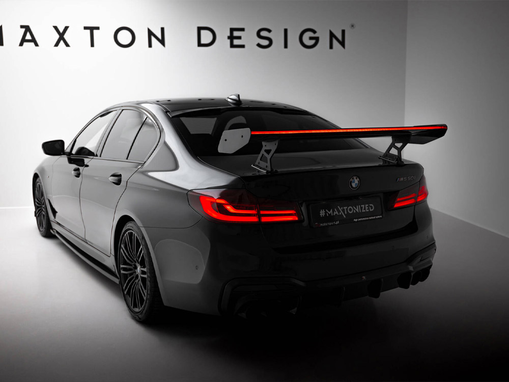 Carbon Spoiler With Internal Brackets Uprights + LED BMW 5 / M5 Sedan G30 / F90 - 3 