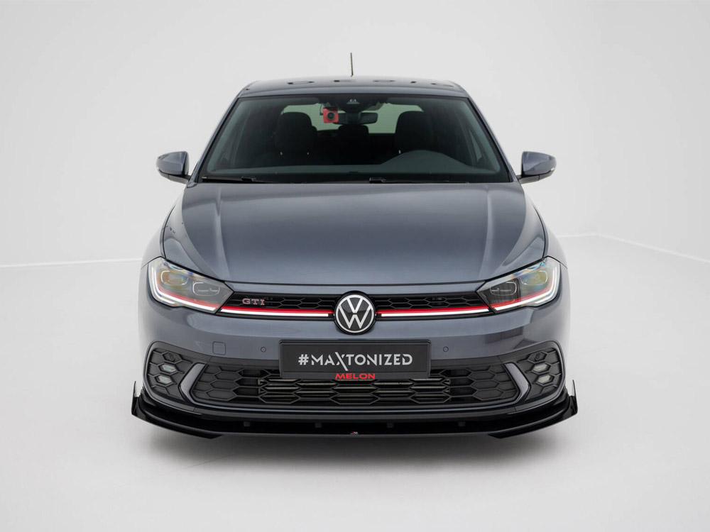 Street PRO Front Splitter + Flaps Volkswagen Polo GTI Mk6 Facelift - 3 