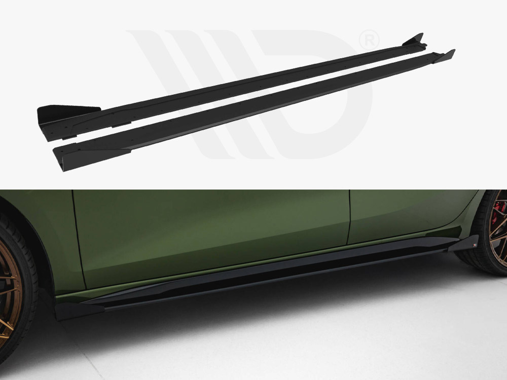 Street PRO Side Skirts Diffusers + Flaps Audi S3 / A3 S-Line 8Y Facelift - 1 