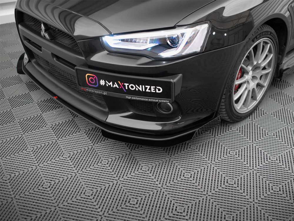 Street PRO Front Splitter V.1 + Flaps Mitsubishi Lancer EVO X - 3 