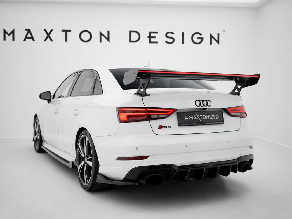 Carbon Spoiler With External Brackets Uprights + LED Audi A3 / A3 S-Line / S3 / RS3 Sedan 8V / 8V Facelift - 7 