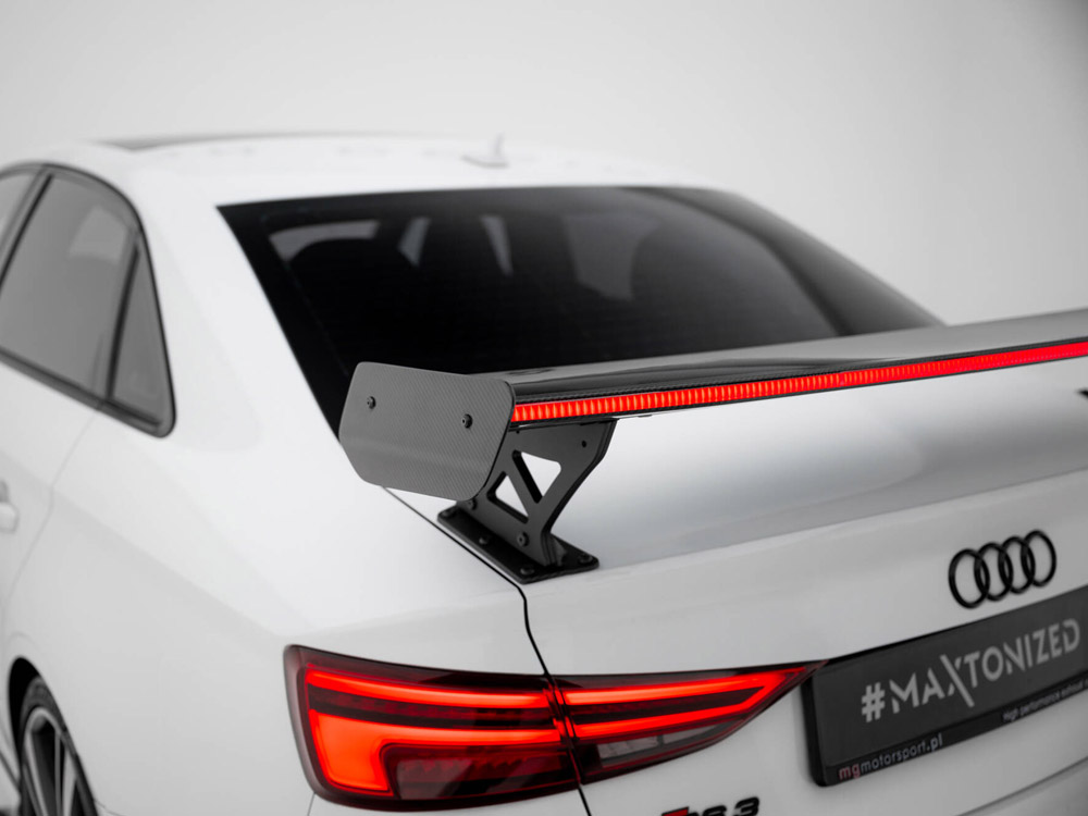 Carbon Spoiler With External Brackets Uprights + LED Audi A3 / A3 S-Line / S3 / RS3 Sedan 8V / 8V Facelift - 10 