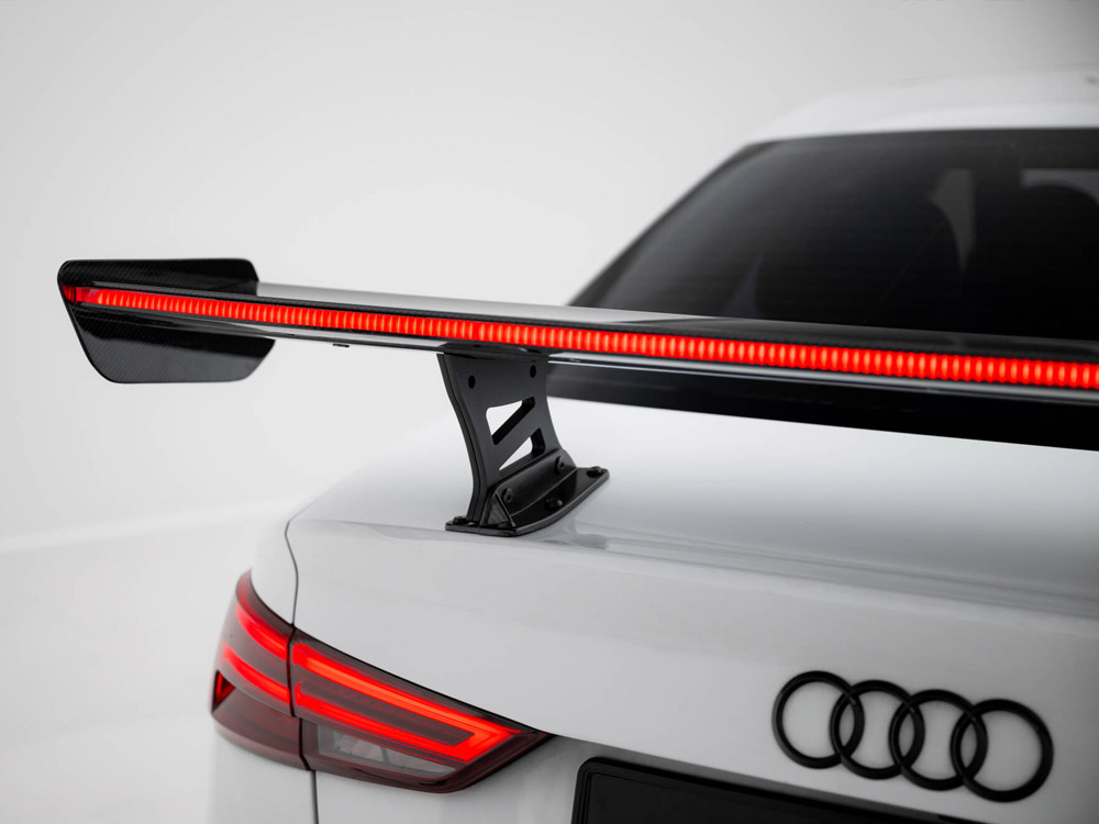 Carbon Spoiler With Internal Brackets Uprights + LED Audi A3 / A3 S-Line / S3 / RS3 Sedan 8V / 8V Facelift - 6 