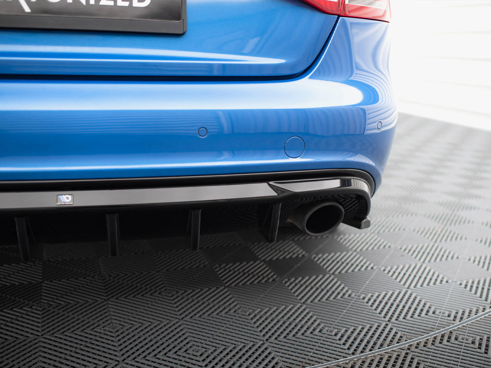 Rear Valance Audi A4 S-Line Sedan B8 (Version with single exhaust tips on both sides) - 4 