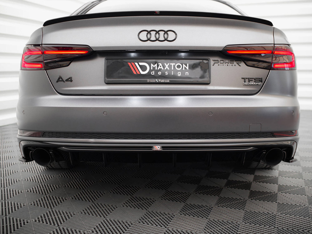 Rear Valance Audi A4 B9 (Version with single exhaust tips on both sides) - 4 