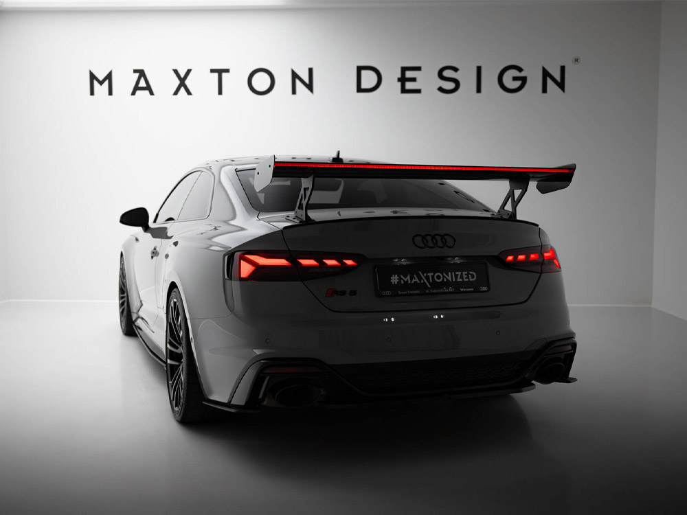 Carbon Spoiler With External Brackets Uprights V.1 + LED Audi A5 / A5 S-Line / S5 / RS5 Coupe F5 / F5 Facelift - 2 