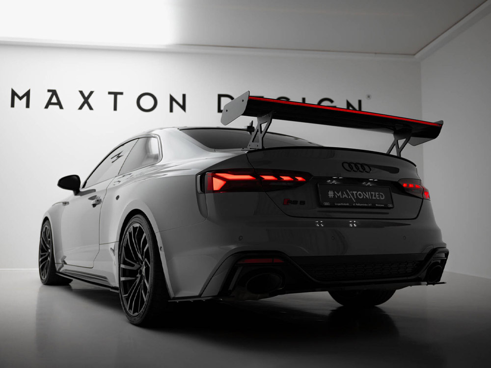 Carbon Spoiler With External Brackets Uprights V.1 + LED Audi A5 / A5 S-Line / S5 / RS5 Coupe F5 / F5 Facelift - 3 