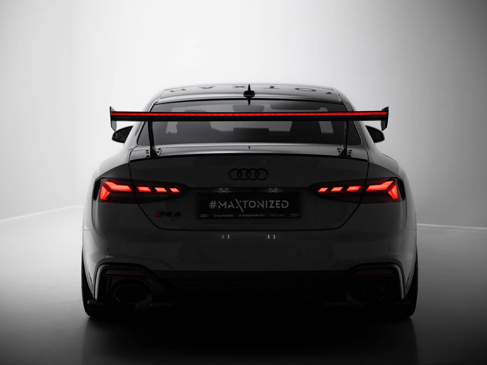 Carbon Spoiler With External Brackets Uprights V.1 + LED Audi A5 / A5 S-Line / S5 / RS5 Coupe F5 / F5 Facelift - 5 