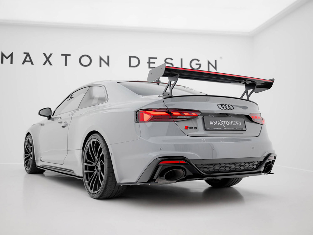 Carbon Spoiler With External Brackets Uprights V.1 + LED Audi A5 / A5 S-Line / S5 / RS5 Coupe F5 / F5 Facelift - 7 