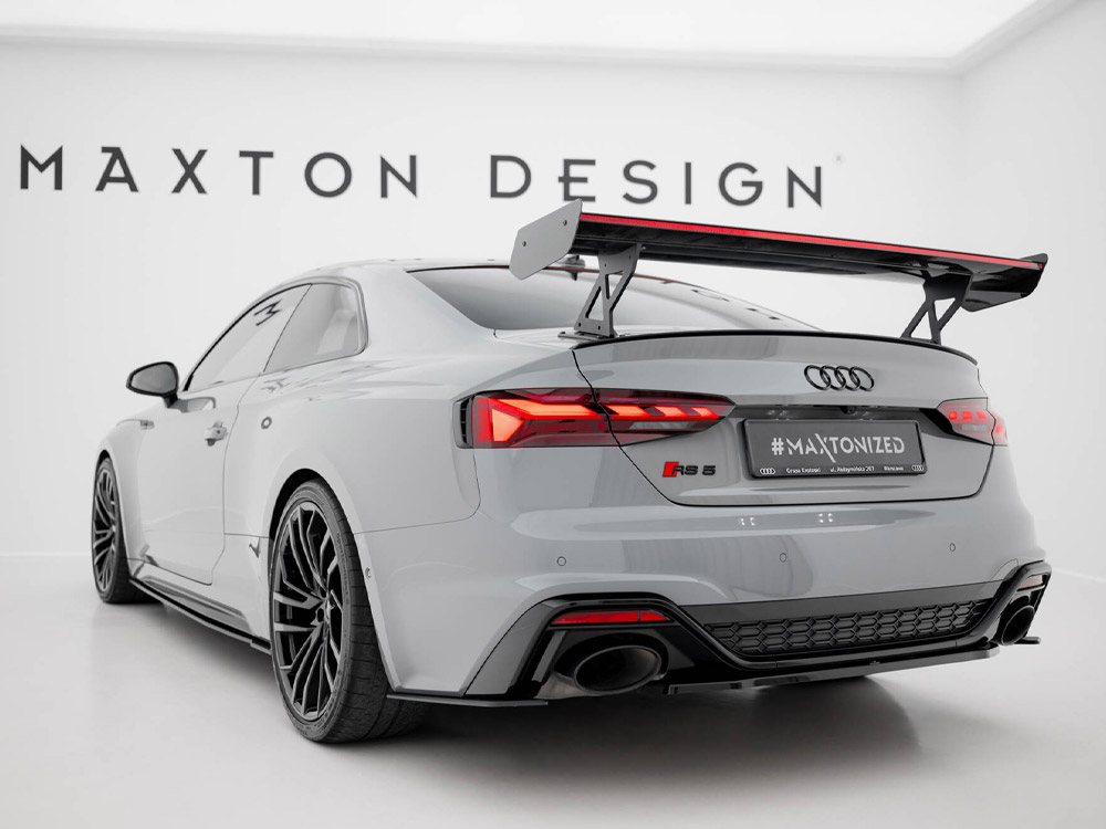 Carbon Spoiler With External Brackets Uprights V.1 + LED Audi A5 / A5 S-Line / S5 / RS5 Coupe F5 / F5 Facelift - 8 