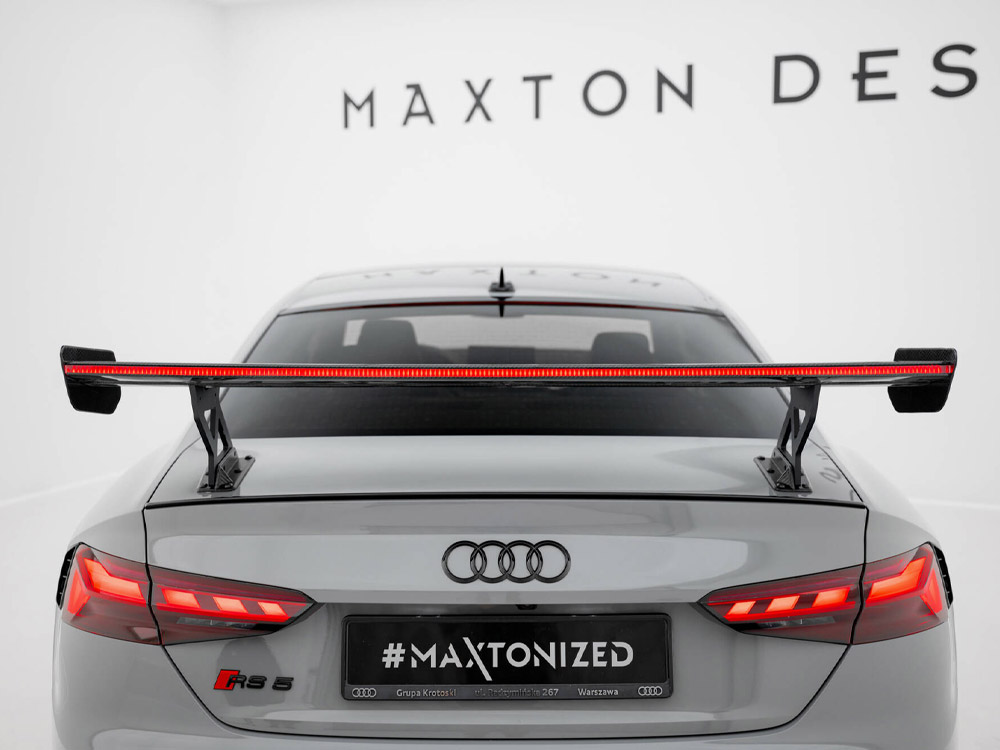 Carbon Spoiler With External Brackets Uprights V.1 + LED Audi A5 / A5 S-Line / S5 / RS5 Coupe F5 / F5 Facelift - 10 