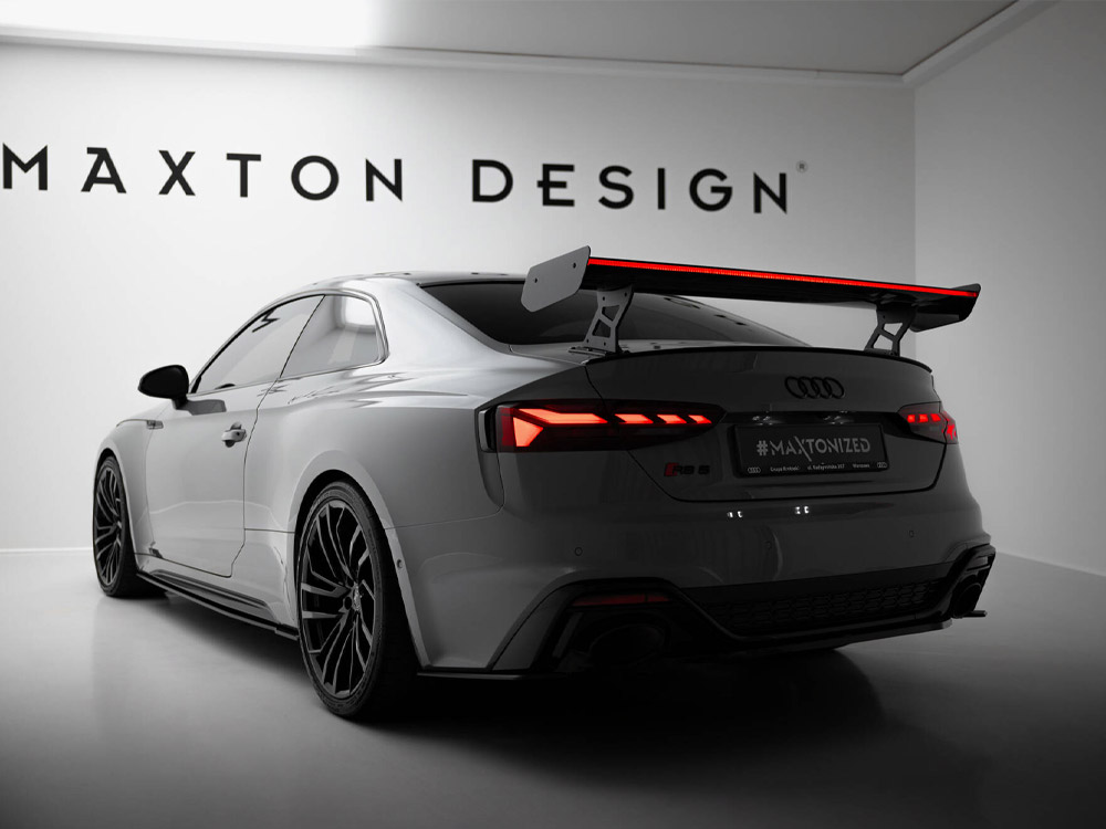 Carbon Spoiler With External Brackets Uprights V.2 + LED Audi A5 / A5 S-Line / S5 / RS5 Coupe F5 / F5 Facelift - 2 