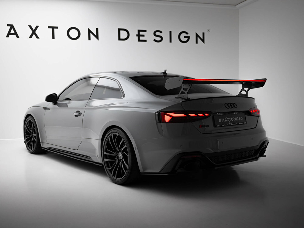 Carbon Spoiler With External Brackets Uprights V.2 + LED Audi A5 / A5 S-Line / S5 / RS5 Coupe F5 / F5 Facelift - 3 