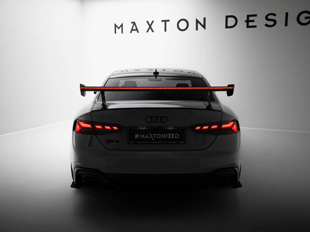 Carbon Spoiler With External Brackets Uprights V.2 + LED Audi A5 / A5 S-Line / S5 / RS5 Coupe F5 / F5 Facelift - 4 